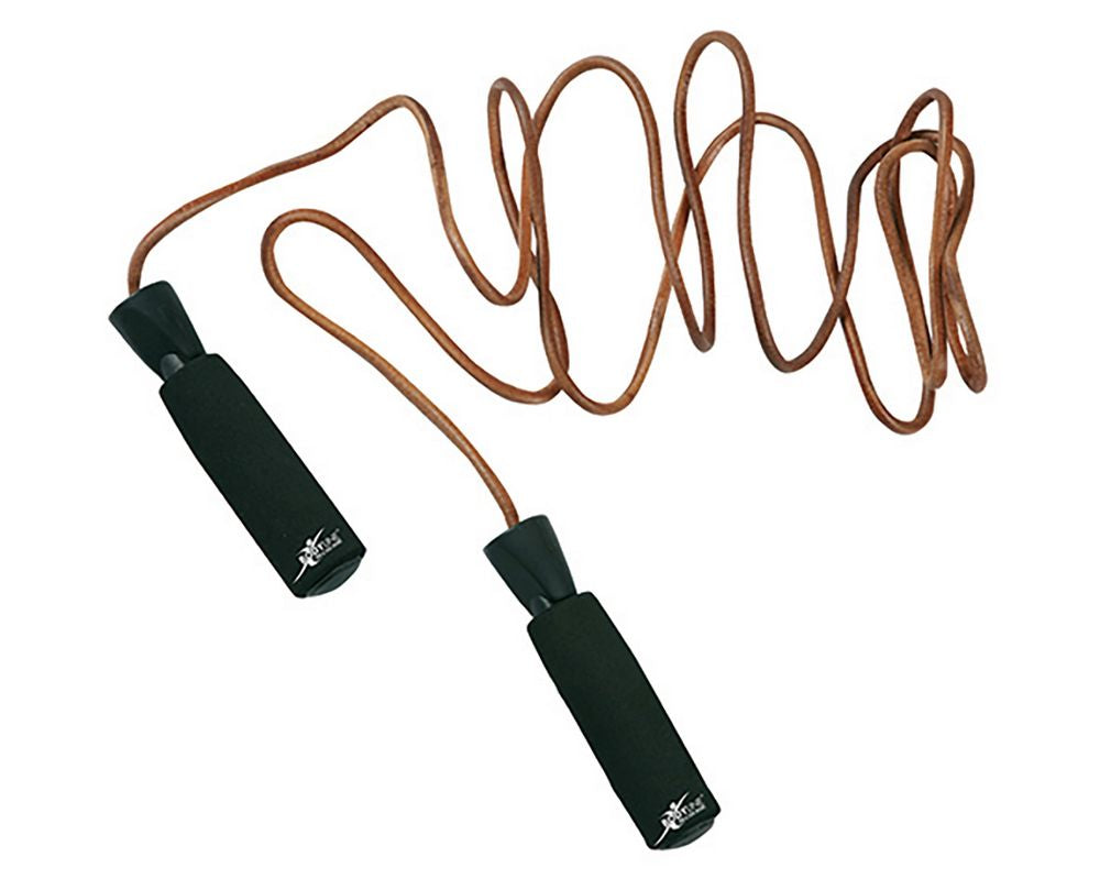 Corda in cuoio impugnature in spugna per saltare lunghezza 2,7m