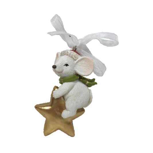 Decorazione Natalizia DKD Home Decor Mouse Resina (7 x 4,5 x 9 cm) (6 Unità)