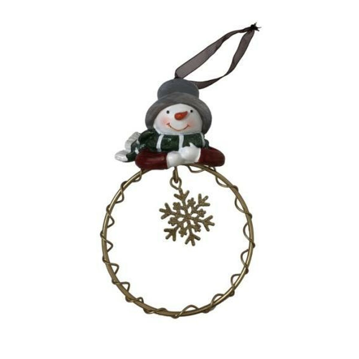 Decorazione Natalizia DKD Home Decor Resina Cerchi (9 x 3 x 13,5 cm) (6 Unità)