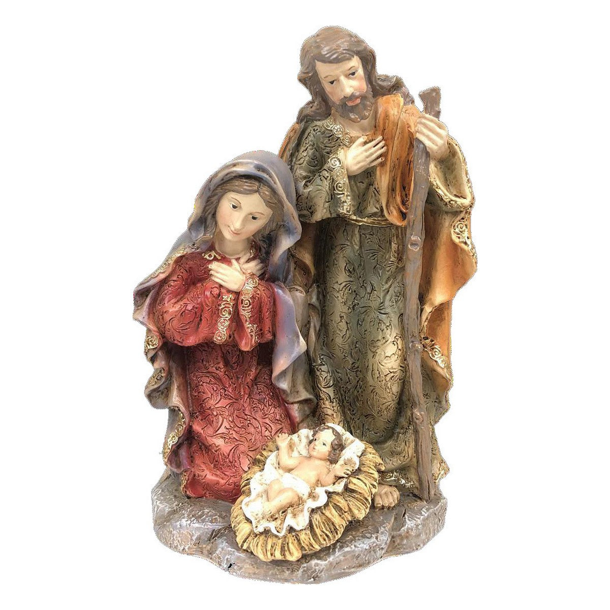 Presepe di Natale DKD Home Decor Resina (2 Unità) (12 x 10 x 19 cm)