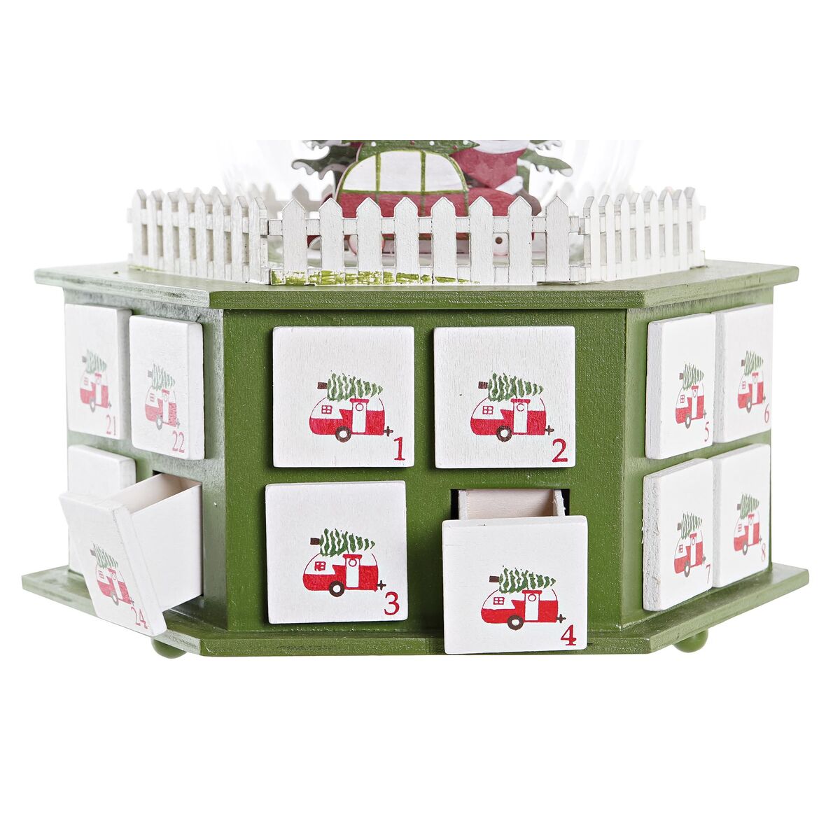 Calendario Dell'avvento Dkd Home Decor Legno (22 X 19 X 20 Cm) (2 Unità)