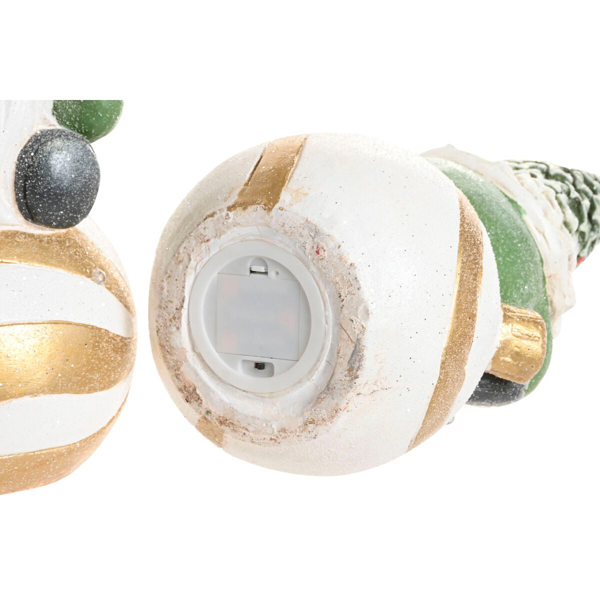 Decorazione Natalizia Home ESPRIT Bianco Verde Dorato Gnomo 23 X 21,5 X 55 CM (3 Unità)