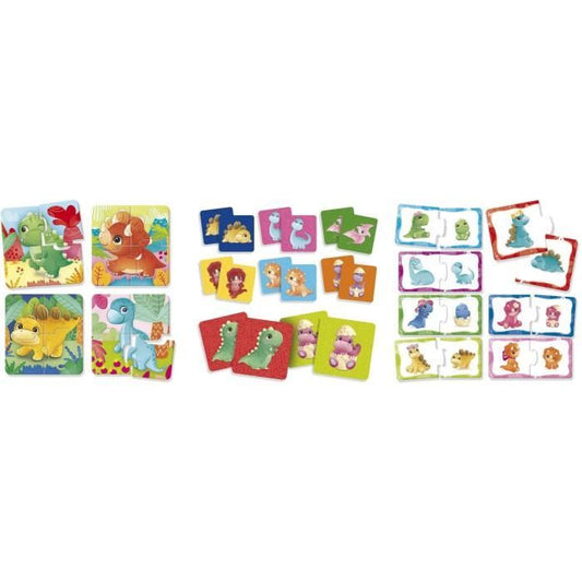 Dinoland - Giochi Educativi - CAROTINA BABY - Puzzle, Memo, Associazioni