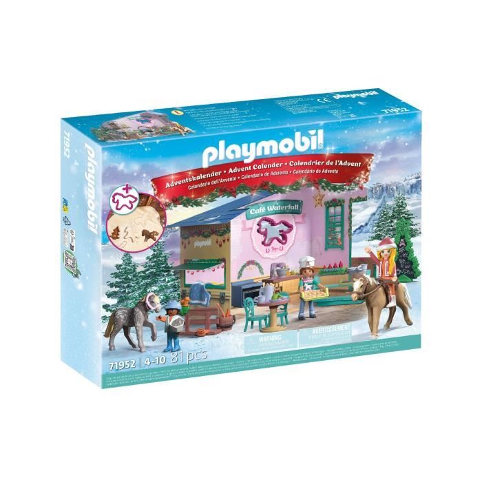 Playmobil 71952 Calendario dell'Avvento con dolci natalizi, Calendari dell'Avvento, Cavalli della Cascata, 81 pezzi, dai 4 anni in su