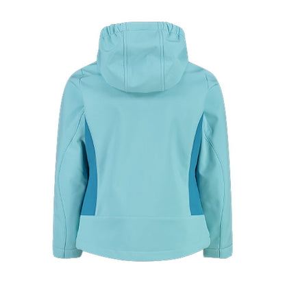 Giacca Trekking Ragazza con Cappuccio Softshell FZ