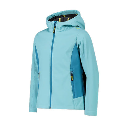 Giacca Trekking Ragazza con Cappuccio Softshell FZ