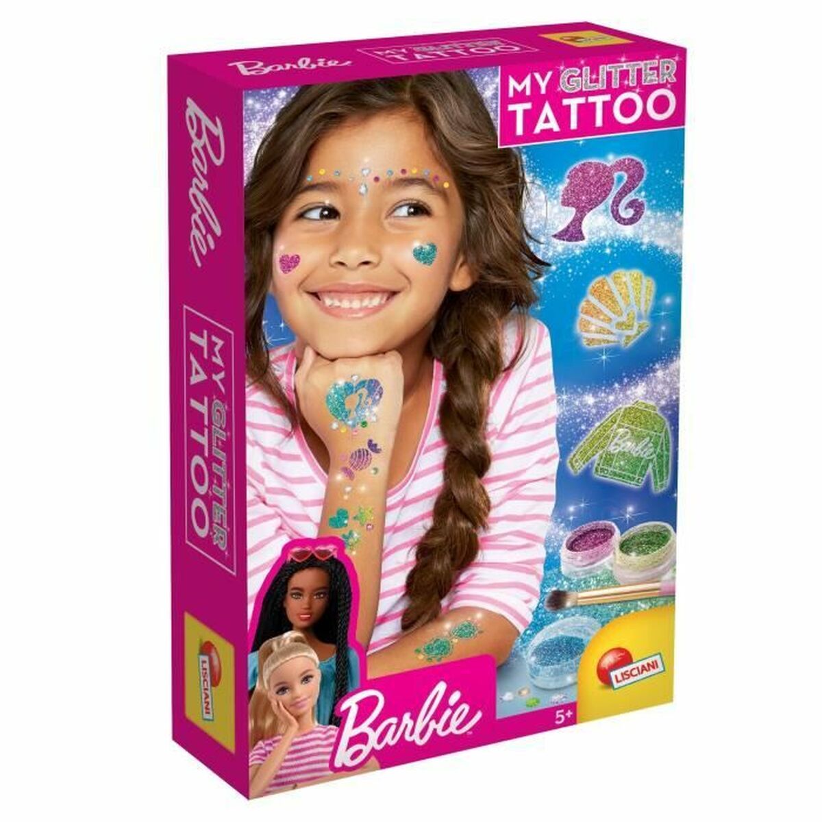 Tatuaggi Temporanei Lisciani Giochi My Glitter Tatoo Porporina 20 Pezzi