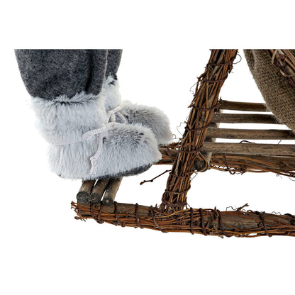 Decorazione Natalizia DKD Home Decor Rosso Grigio Legno Babbo Natale 42 x 22 x 48 cm