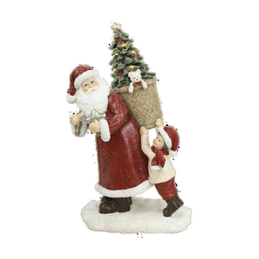 Decorazione Natalizia DKD Home Decor Resina Babbo Natale (2 Unità) (12 x 9 x 19 cm)
