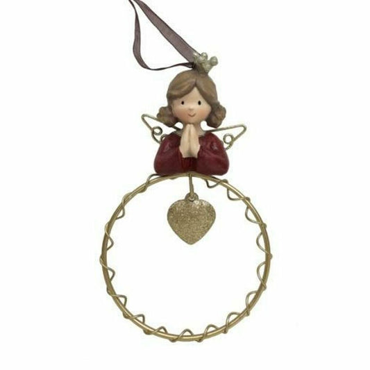 Decorazione Natalizia DKD Home Decor Resina Cerchi (9 x 3 x 13,5 cm) (6 Unità)