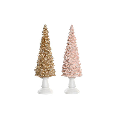 Decorazione Natalizia DKD Home Decor Albero Resina (10,5 x 10,5 x 32 cm) (2 Unità)
