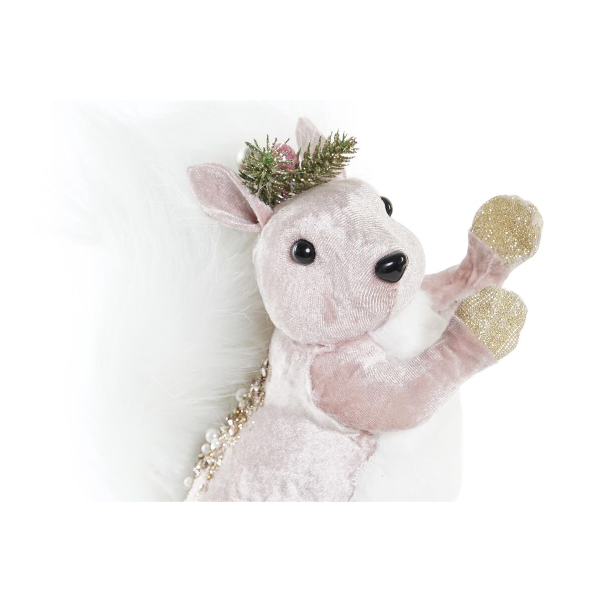 Decorazione Natalizia DKD Home Decor Poliestere Scoiattolo (13 x 16 x 21 cm) (3) (3 Unità)