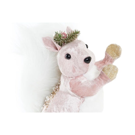 Decorazione Natalizia DKD Home Decor Poliestere Scoiattolo (13 x 16 x 21 cm) (3) (3 Unità)