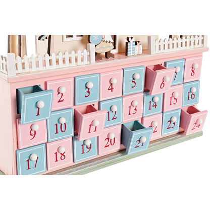 Calendario Dell'avvento Dkd Home Decor Legno Casa (32 X 8 X 33 Cm) (2 Unità)