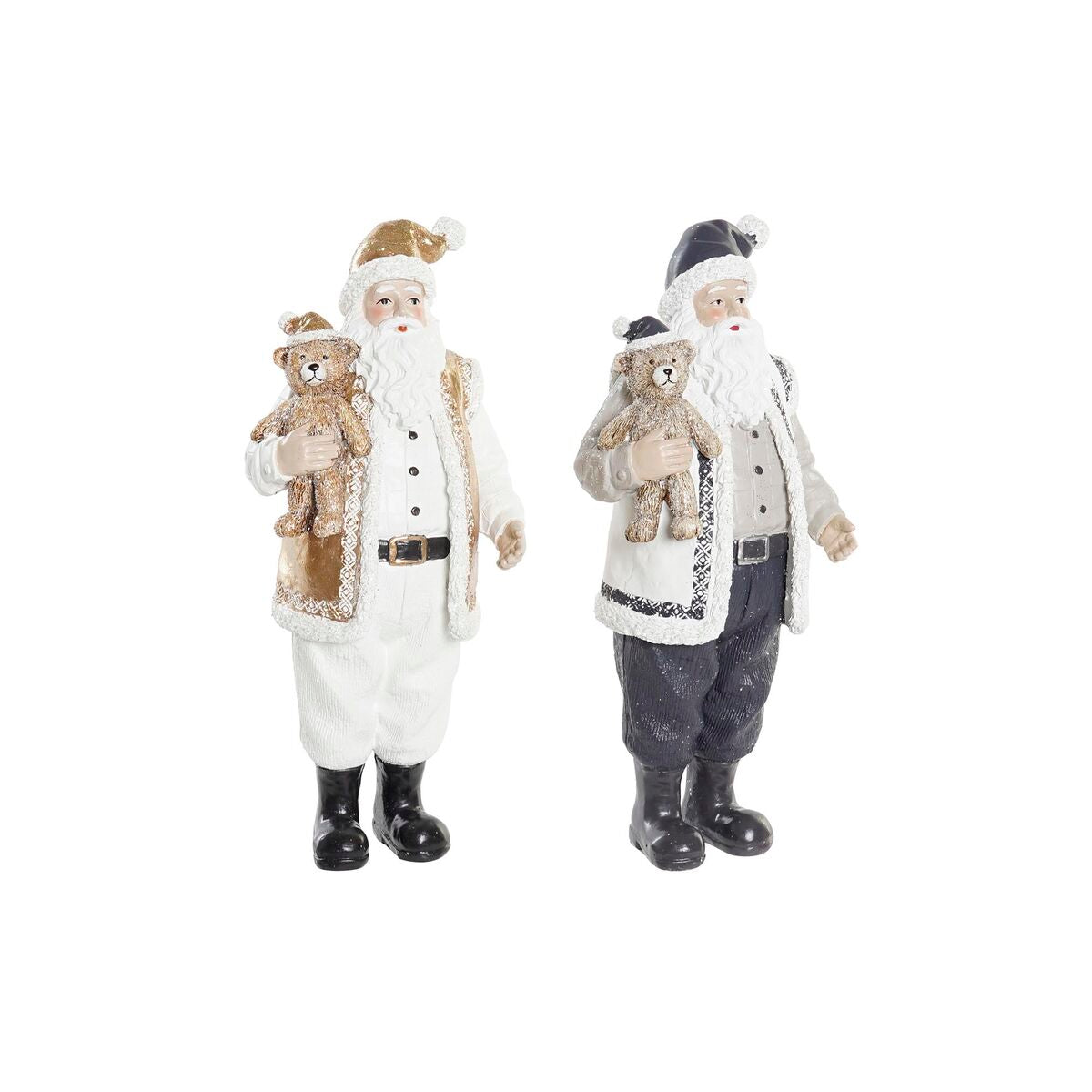 Decorazione Natalizia DKD Home Decor Resina Babbo Natale (12 x 9 x 27 cm) (2 Unità)