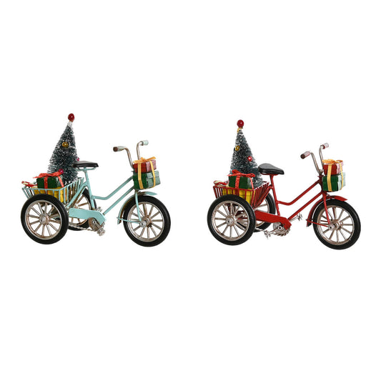 Decorazione Natalizia DKD Home Decor Rosso Blu cielo 16 x 8 x 12,5 cm (2 Unità)