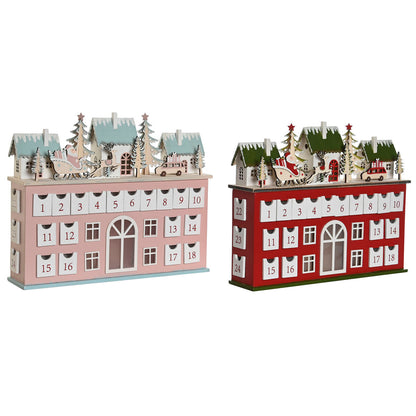 Calendario Dell'avvento Dkd Home Decor Legno 37,5 X 8,5 X 31 Cm (2 Unità)