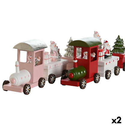 Decorazione Natalizia DKD Home Decor Rosso Verde 35,5 x 5 x 8,8 cm (2 Unità)