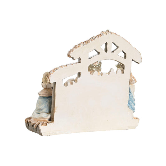 Presepe di Natale DKD Home Decor Azzurro Bianco Marrone Resina 20 x 7 x 17,5 cm (2 Unità)