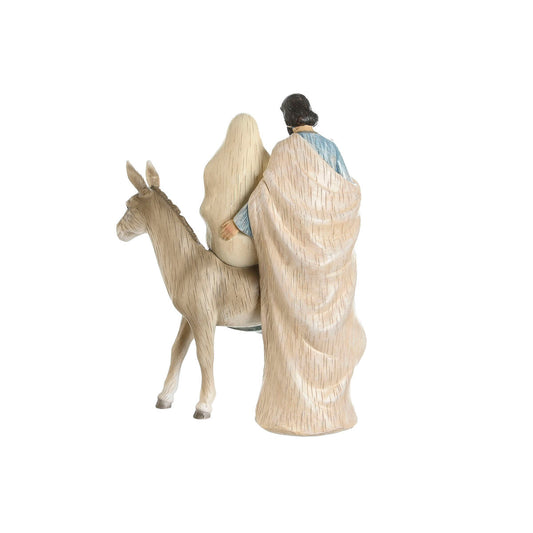 Presepe di Natale DKD Home Decor Azzurro Bianco Marrone Argentato Resina 23,5 x 16 x 32 cm (2 Unità)