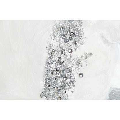 Decorazione Natalizia DKD Home Decor Bianco Scoiattolo 22 x 11 x 22 cm (2 Unità)