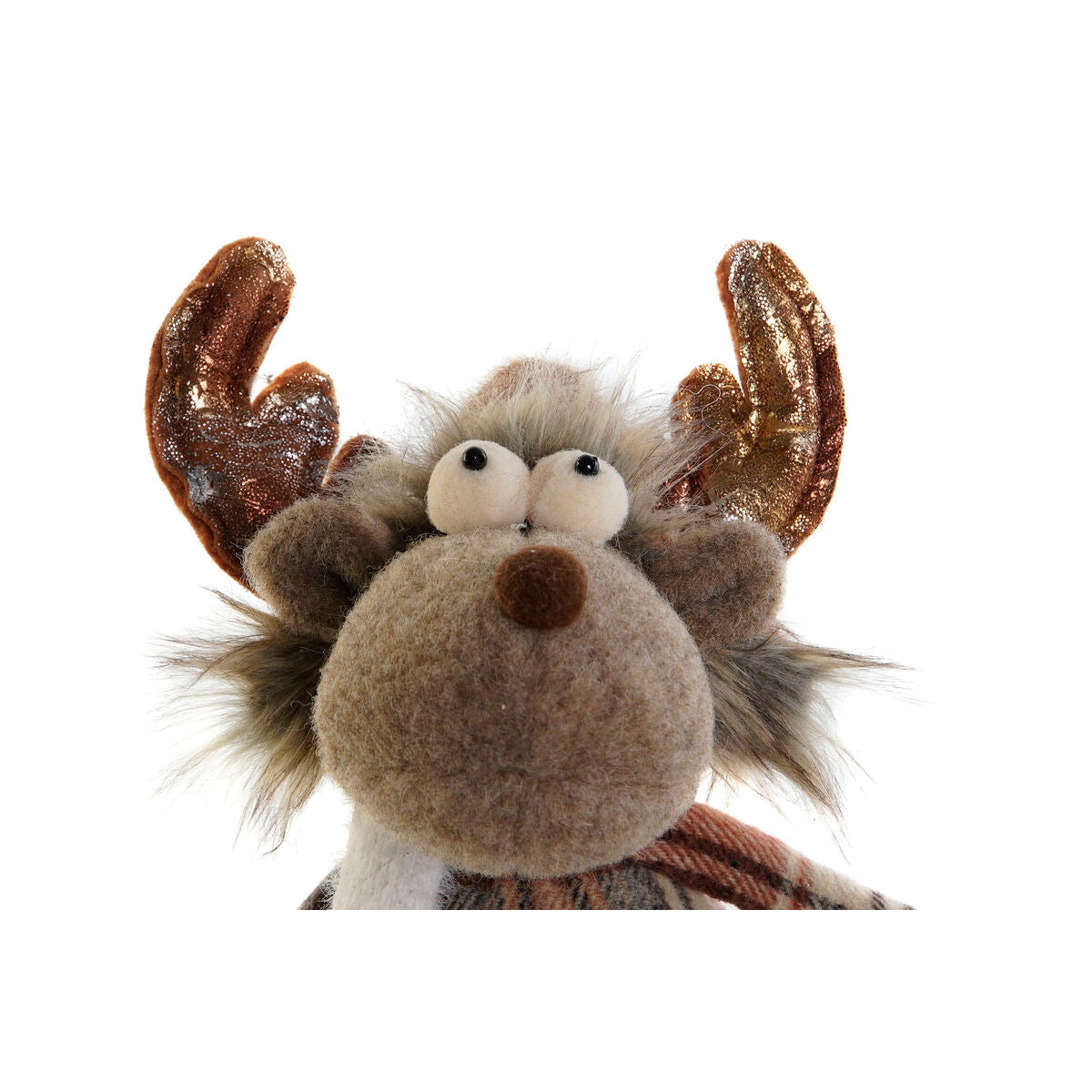 Decorazione Natalizia DKD Home Decor Marrone Renna 14 x 12 x 35 cm (2 Unità)