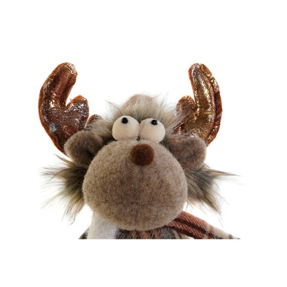 Decorazione Natalizia DKD Home Decor Marrone Renna 14 x 12 x 35 cm (2 Unità)