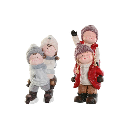 Decorazione Natalizia DKD Home Decor Multicolore Bambini 18,5 x 22 x 51 cm (2 Unità)