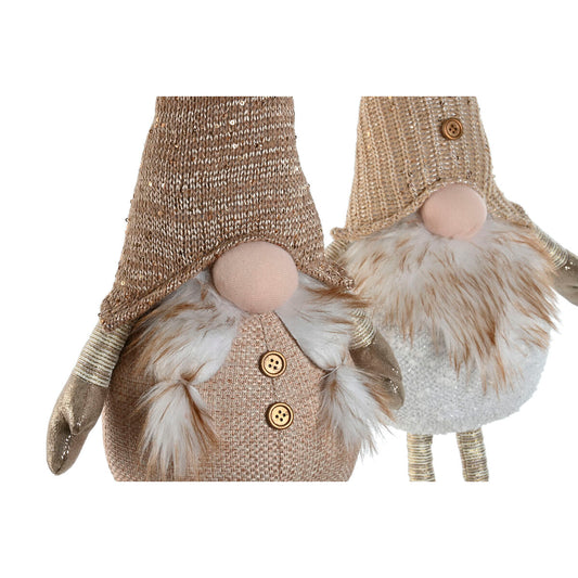 Decorazione Natalizia Home ESPRIT Bianco Beige Gnomo 30 x 20 x 58 cm (2 Unità)