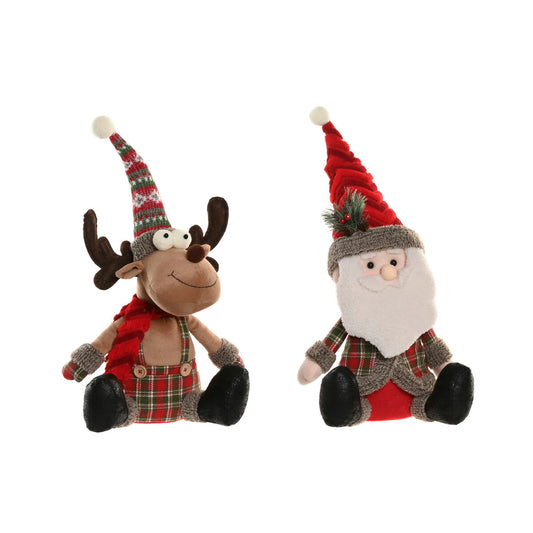 Decorazione Natalizia Home ESPRIT Rosso Verde 23 X 16 X 51 CM (2 Unità)