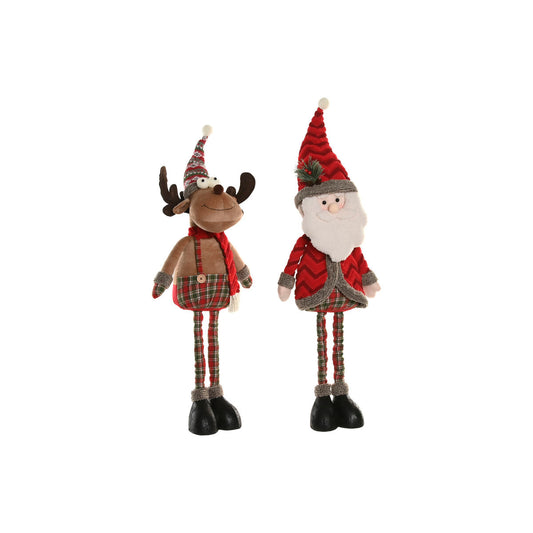 Decorazione Natalizia Home ESPRIT Rosso Verde 30 X 21 X 54 CM (2 Unità)