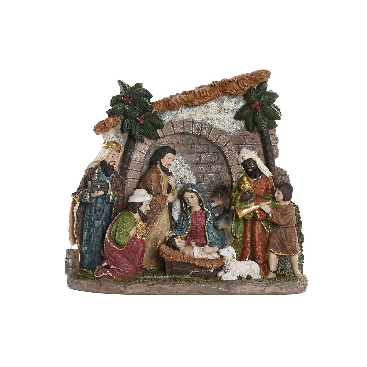 Presepe di Natale Home ESPRIT Multicolore Resina 21 x 6 x 19 cm