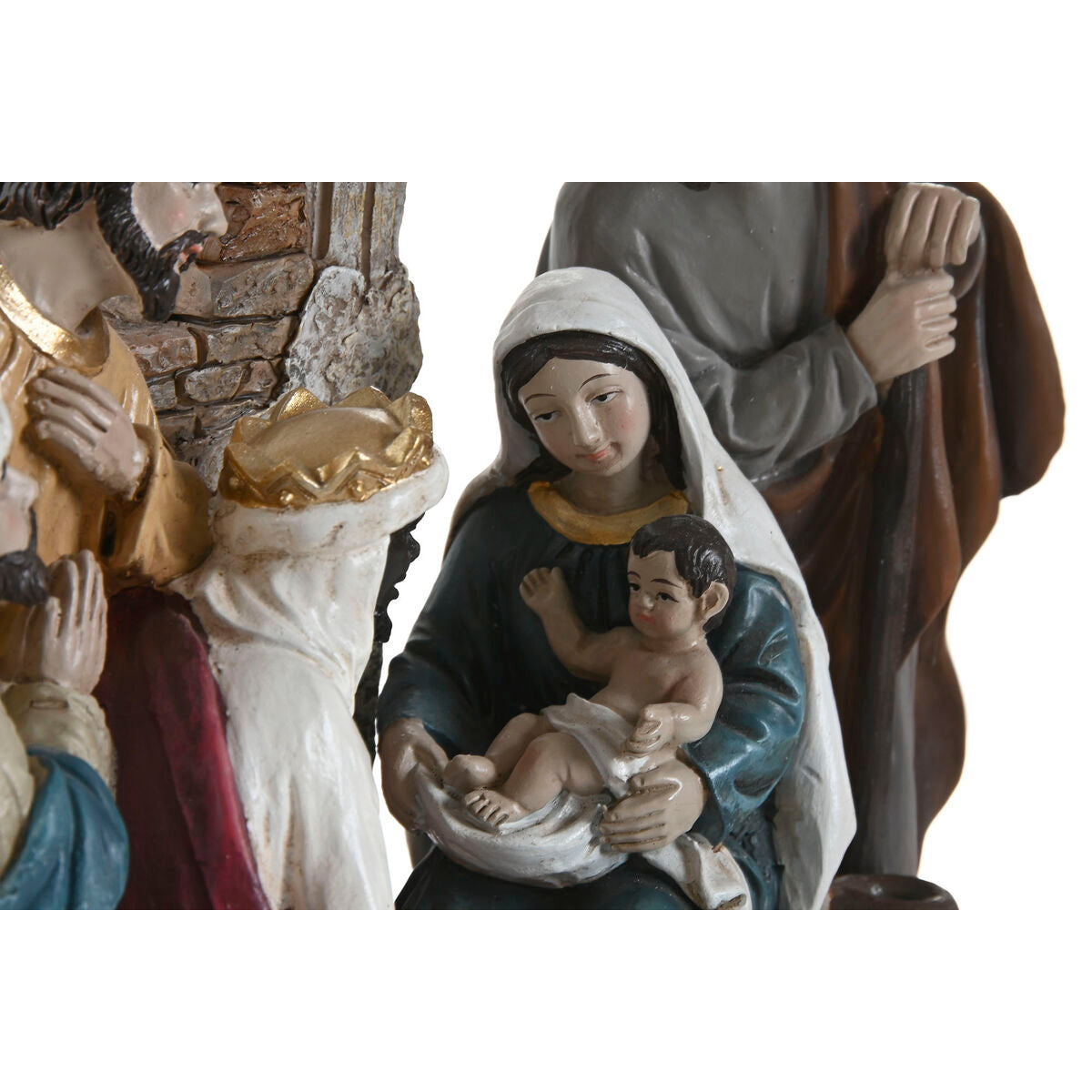 Presepe di Natale Home ESPRIT Multicolore Resina 20,5 x 8,5 x 20,5 cm