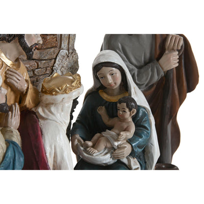 Presepe di Natale Home ESPRIT Multicolore Resina 20,5 x 8,5 x 20,5 cm