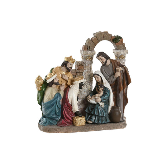 Presepe di Natale Home ESPRIT Multicolore Resina 20,5 x 8,5 x 20,5 cm
