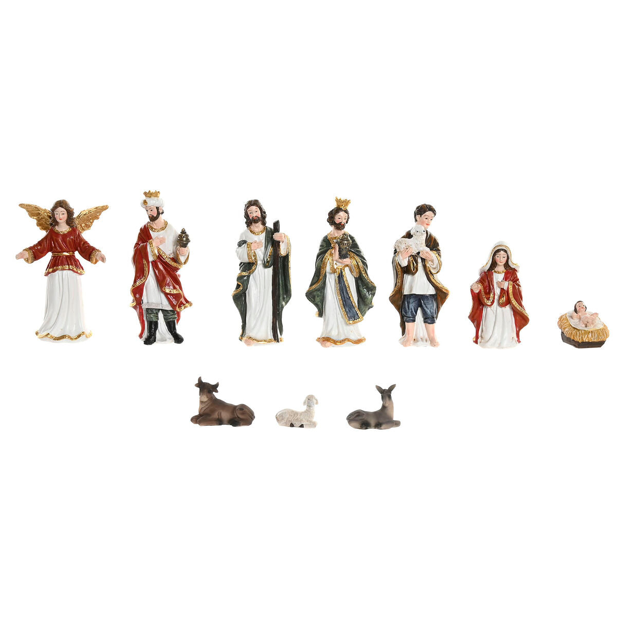 Presepe di Natale Home ESPRIT Multicolore Resina (8 Pezzi)