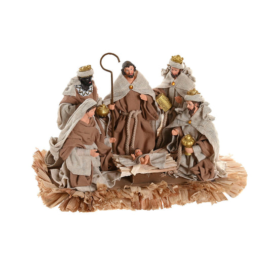 Presepe di Natale Home ESPRIT Marrone Beige Resina 40 X 24 X 23,5 CM