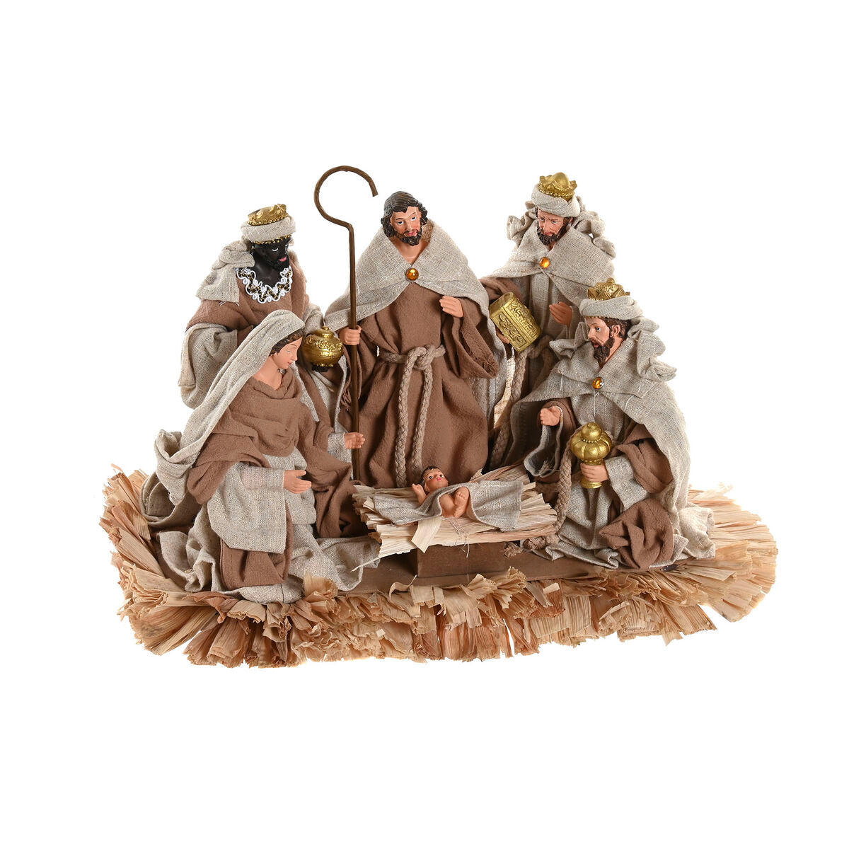 Presepe di Natale Home ESPRIT Marrone Beige Resina 40 X 24 X 23,5 CM