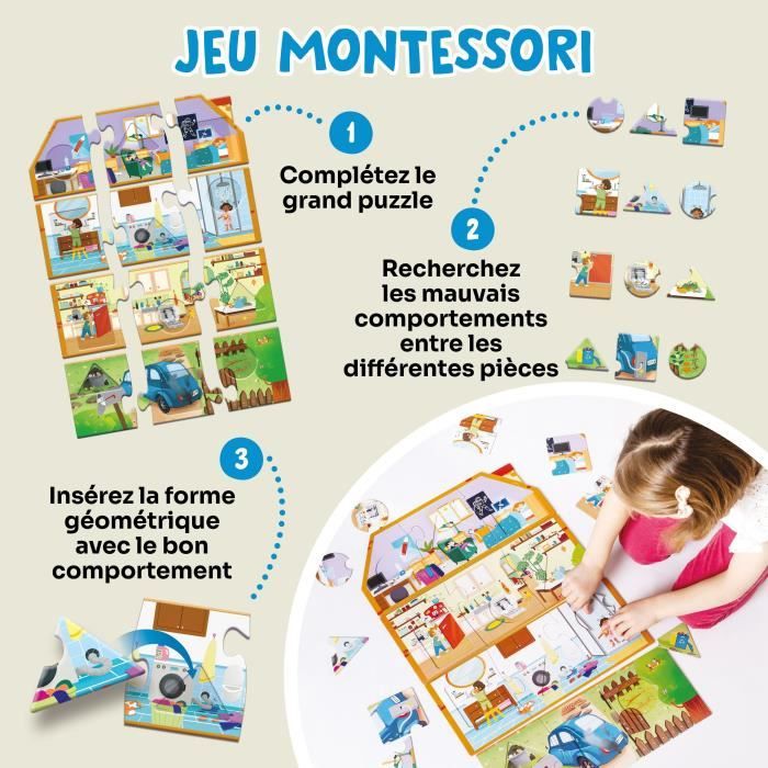 Giochi educativi - GEOMAG - La mia Eco Casa - Metodo Montessori - Costruzione di case - Sensibilizzazione ambientale