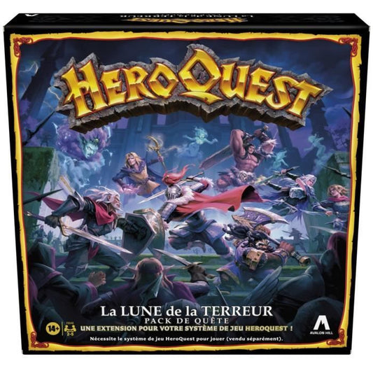 HeroQuest, pacchetto missioni Terror Moon, sistema di gioco HeroQuest richiesto, giochi di ruolo da 2 a 5 giocatori, dai 14 anni