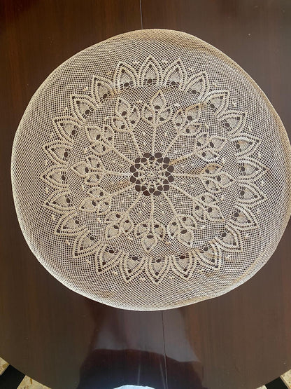 Centrino Uncinetto – Modello 30 - 65 cm – filo di Scozia Ecrù