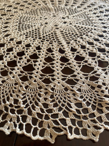 Centrino Uncinetto Modello 11 – 42 cm - Filo di Scozia Ecrù