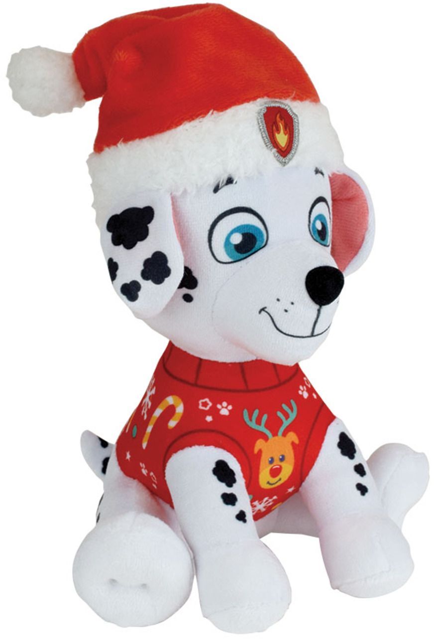 Set di 3 peluche - Paw Patrol - Chase, Stella e Marcus - +/- 17 cm - Versione natalizia