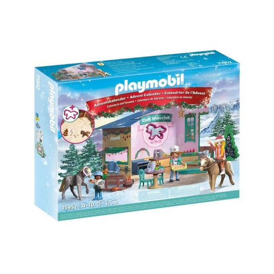 Playmobil 71952 Calendario dell'Avvento con dolci natalizi, Calendari dell'Avvento, Cavalli della Cascata, 81 pezzi, dai 4 anni in su
