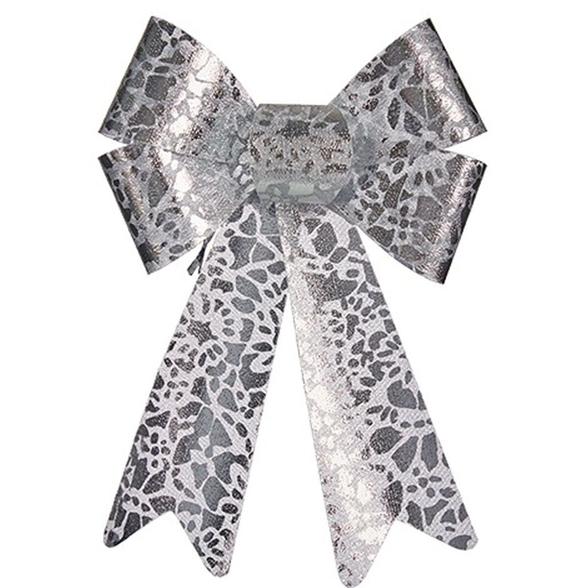 Fiocco Krist+ Argentato Stampa 16 x 24 x 4 cm Decorazione Natalizia (12 Unità)