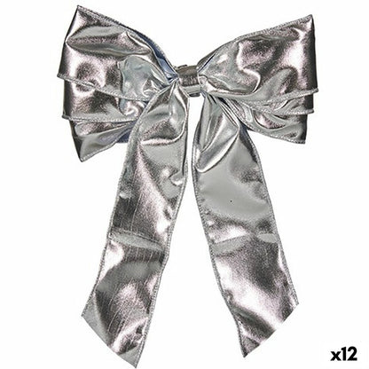 Lacci Krist+ Argentato 30 x 4 x 20 cm 21 x 45 x 4 cm Decorazione Natalizia (12 Unità)