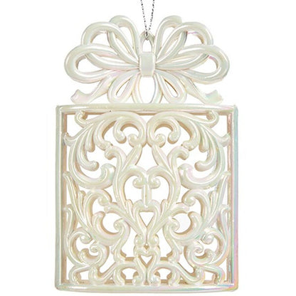 Decorazione Natalizia Krist+ Madreperla Plastica Porporina Pacco Regalo 7,4 x 11,5 x 4 cm (24 Unità)