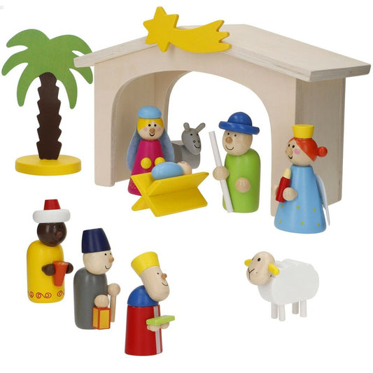 Presepe di Natale Woomax Legno plywood 23 x 16 x 11 cm (4 Unità)