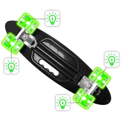 STAMP Skateboard 24 x 7 SKIDS CONTROL con maniglia e ruote illuminate