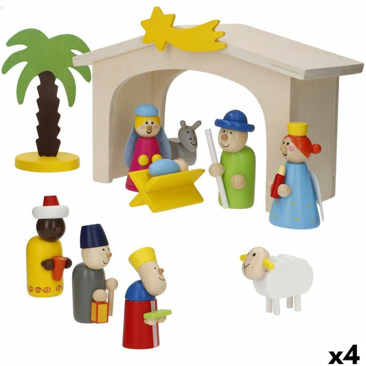 Presepe di Natale Woomax Legno plywood 23 x 16 x 11 cm (4 Unità)